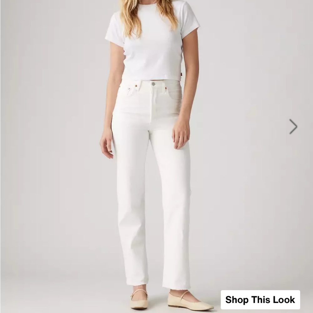 Levi’s Ribcage Ankle Straight White 24